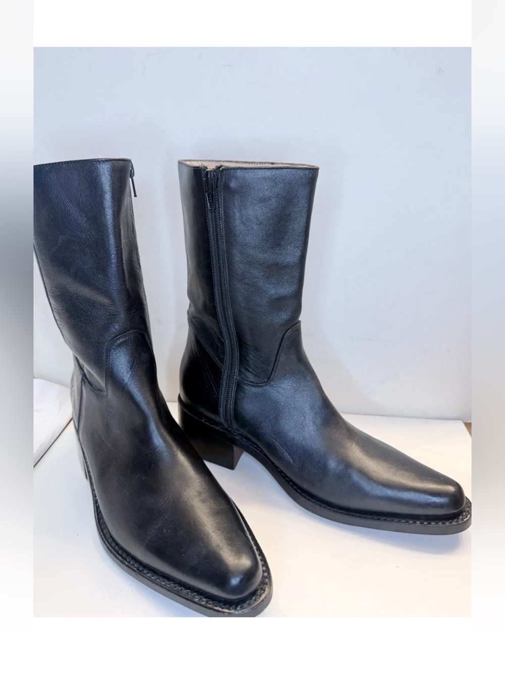 FRYE vintage Rush short inside Zip Leather Pointed Toe Heeled Boots 6.5 women’s